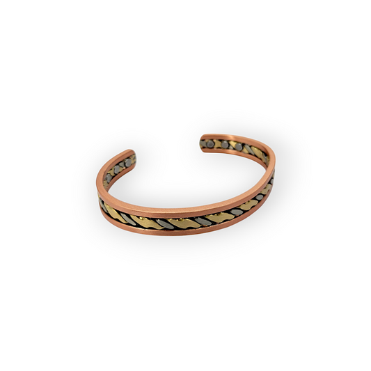 Boss - Copper Magnetic Open Cuff Men's Bracelet