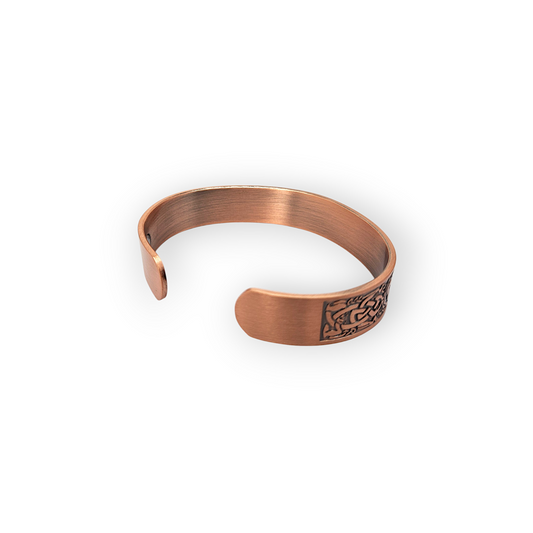 Viking - Copper Magnetic Open Cuff Men's Bracelet