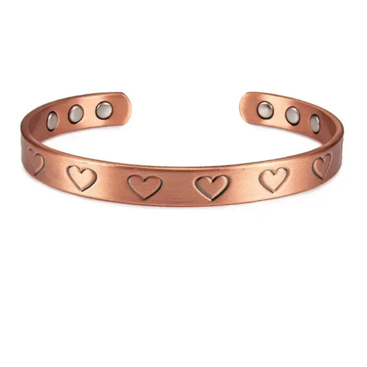 Ladies 5 - Copper Magnetic Open Cuff Bracelet