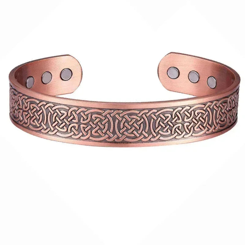Ragnar - Copper Magnetic Open Cuff Bracelet – Magneto Magnetic Bracelets