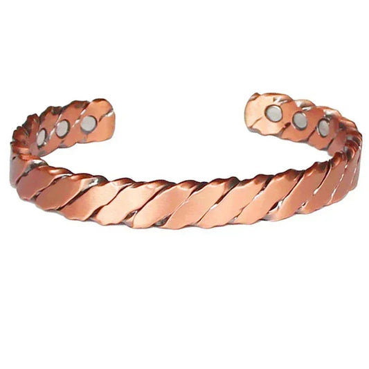 JB - Copper Magnetic Open Cuff Men's Bracelet