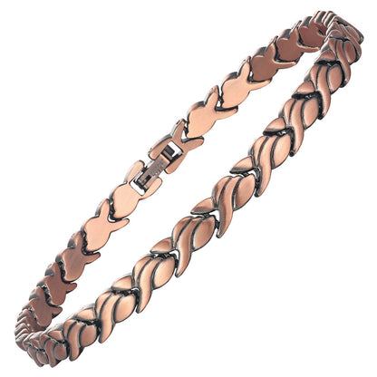 Julia Creek, 3 x strength copper magnetic women’s ankle bracelet