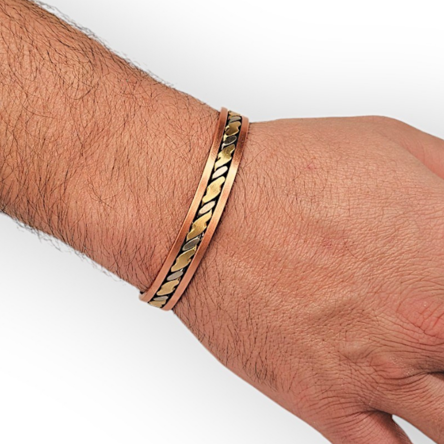 Magneto Boss - Copper Magnetic Open Cuff Men's Bracelet