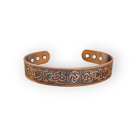 Magneto Viking - Copper Magnetic Open Cuff Men's Bracelet