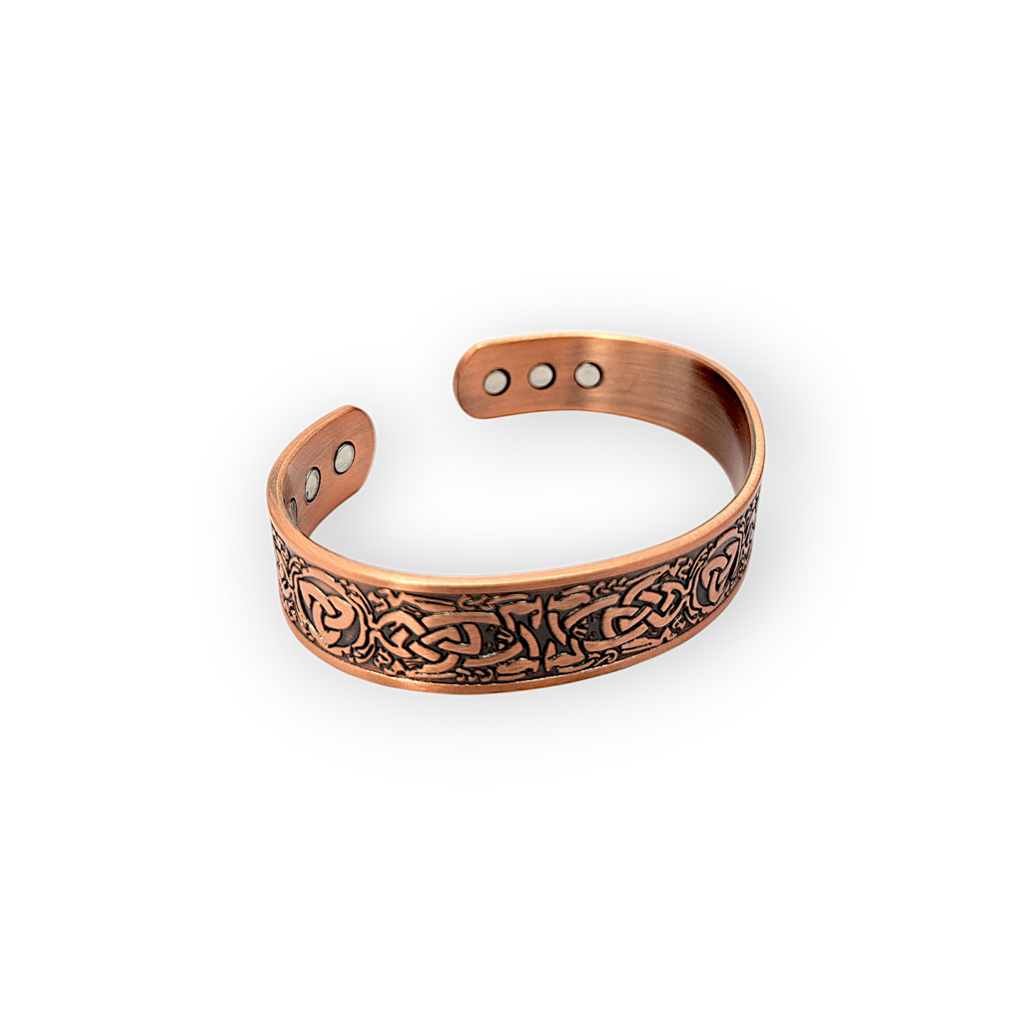 Magneto Viking - Copper Magnetic Open Cuff Men's Bracelet