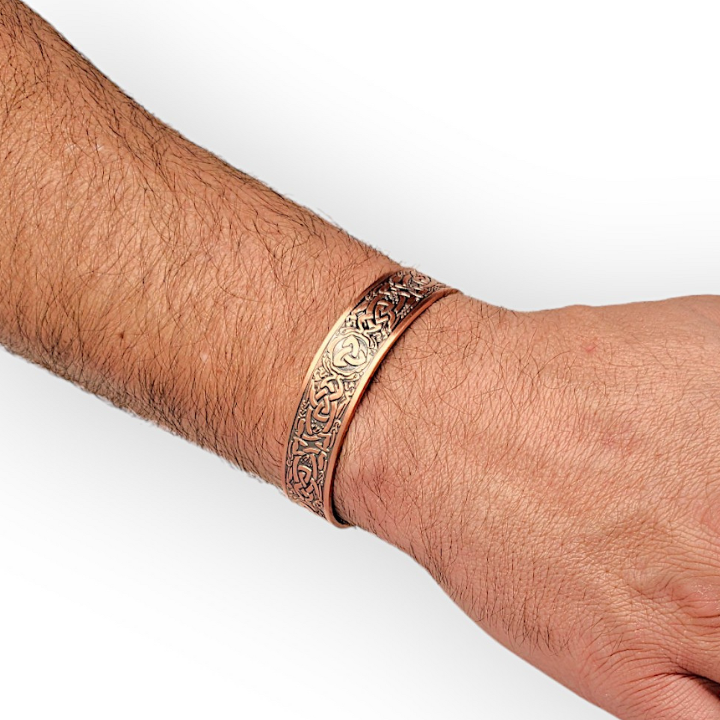 Magneto Viking - Copper Magnetic Open Cuff Men's Bracelet