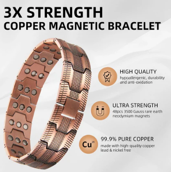 Bull Catcher - 3X Strength Copper Magnetic Men's Bracelet