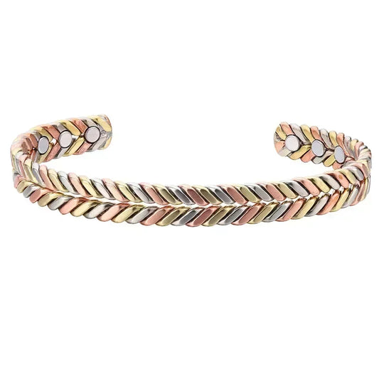Ladies 2 - Copper Magnetic Open Cuff Bracelet